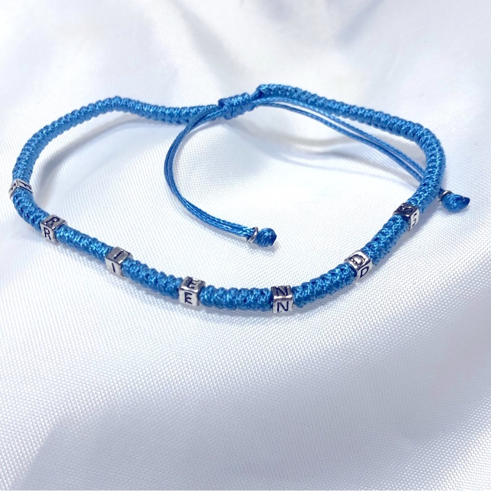 🆕 LA Rocks FRIENDS Silver and turquoise blue bracelet